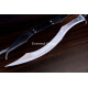 Hand-Forged Fantasy Khopesh, Sculpted Guard