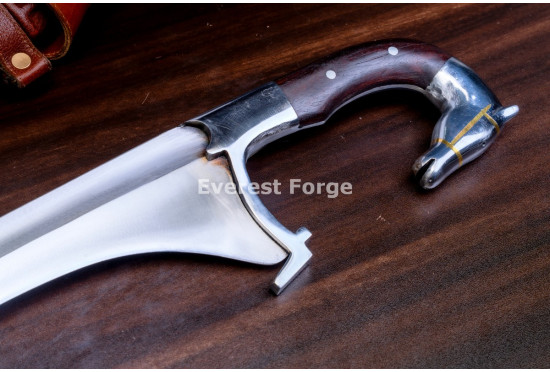 Hand-Forged Iberian Falcata Sword with Horse-Head Pommel