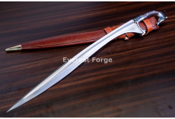 Hand-Forged Iberian Falcata Sword with Horse-Head Pommel