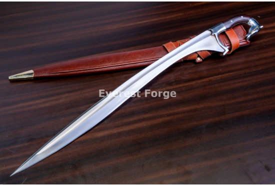 Hand-Forged Iberian Falcata Sword with Horse-Head Pommel