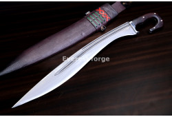 Hand-Forged Kopis Sword, Triple Fuller