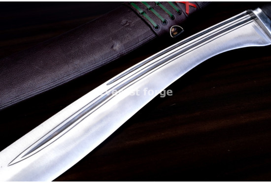 Hand-Forged Kopis Sword, Triple Fuller
