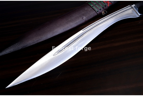 Hand-Forged Kopis Sword, Triple Fuller
