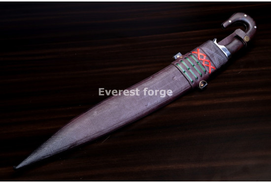 Hand-Forged Kopis Sword, Triple Fuller