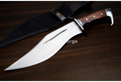 Hand-Forged Recurve Knife, S-Guard Hilt