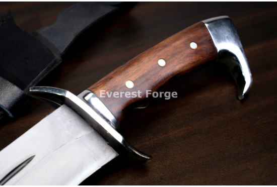 Hand-Forged Recurve Knife, S-Guard Hilt