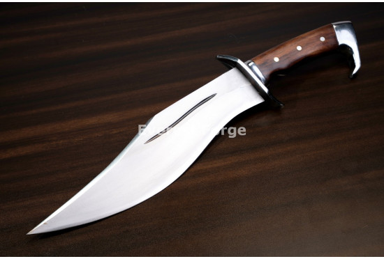 Hand-Forged Recurve Knife, S-Guard Hilt