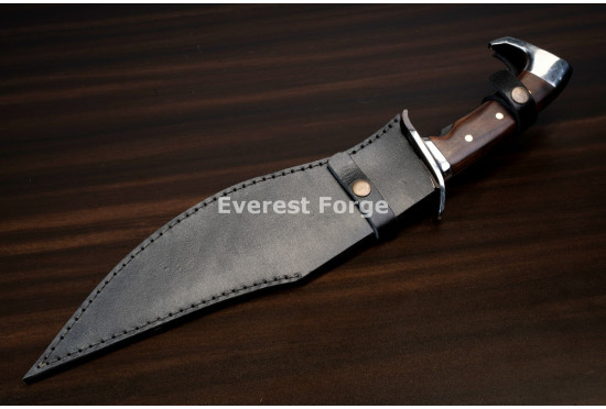 Hand-Forged Recurve Knife, S-Guard Hilt