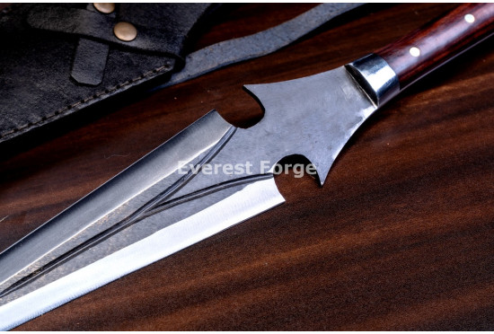 Hand-Forged Ninja Kunai Dagger, Ring Pommel