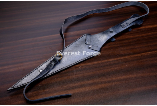 Hand-Forged Ninja Kunai Dagger, Ring Pommel