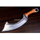 Hand-Forged Khopesh-Style Chopper, Ring Pommel