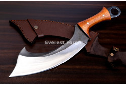 Hand-Forged Khopesh-Style Chopper, Ring Pommel