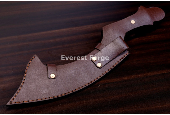 Hand-Forged Khopesh-Style Chopper, Ring Pommel