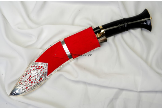 Kothimora Kukri – Flying Eagle Engraved Silver Scabbard khukuri