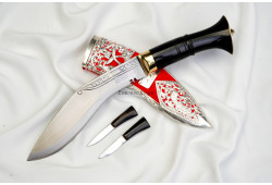 Kothimora Kukri – Flying Eagle Engraved Silver Scabbard khukuri