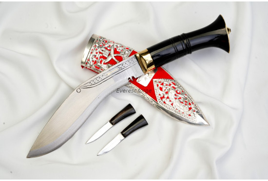 Kothimora Kukri – Flying Eagle Engraved Silver Scabbard khukuri