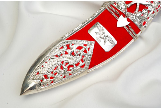 Kothimora Kukri – Flying Eagle Engraved Silver Scabbard khukuri