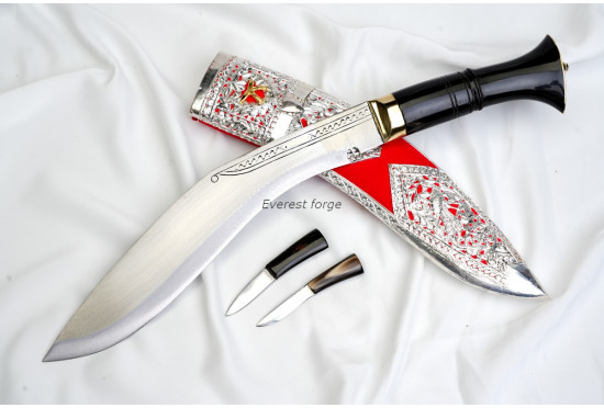 Kothimora Kukri/Khukuri – Gold-Plated Kukri Cross Badges