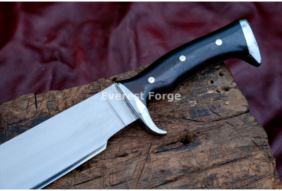 Hand-Forged Bowie Knife – Full-Tang 5160 Clip-Point Blade