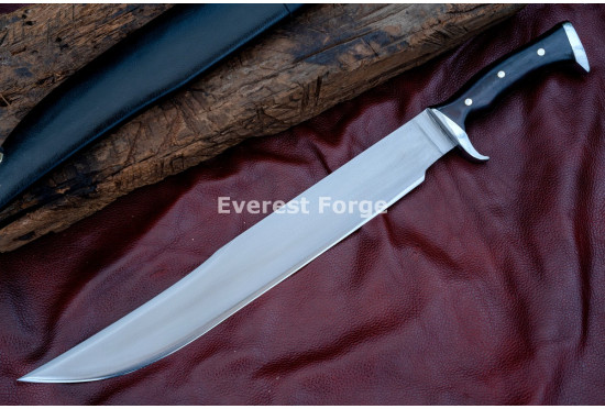 Hand-Forged Bowie Knife – Full-Tang 5160 Clip-Point Blade