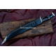 Hand-Forged Bowie Knife – Full-Tang 5160 Clip-Point Blade