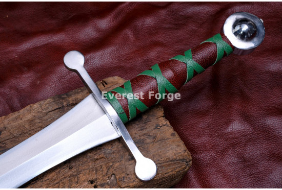 Hand-Forged Fantasy Leaf-Blade Sword, Hand-and-a-Half Hilt