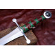 Hand-Forged Fantasy Leaf-Blade Sword, Hand-and-a-Half Hilt