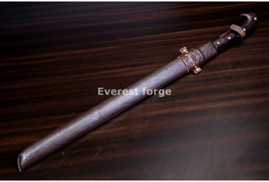 Hand-Forged Long Seax, Broken-Back Blade