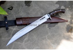 Langseax with Floral Etching 