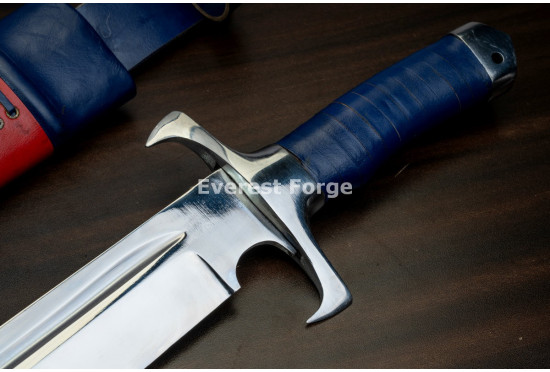 Hand-Forged Bowie Knife, Fullered Blade
