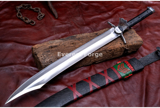 Hand-Forged Fantasy Messer Sword, Winged Guard