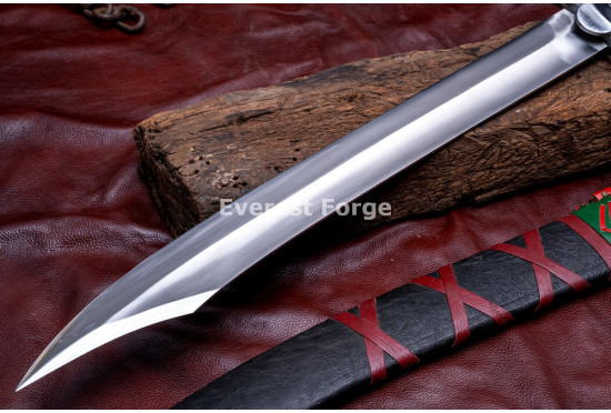 Hand-Forged Fantasy Messer Sword, Winged Guard