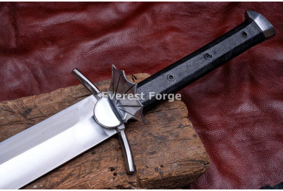 Hand-Forged Fantasy Messer Sword, Winged Guard