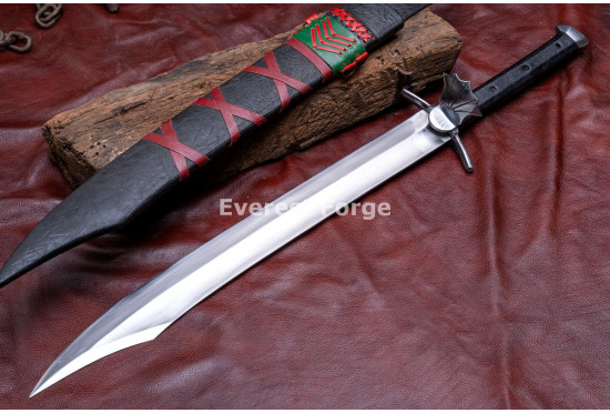 Hand-Forged Fantasy Messer Sword, Winged Guard