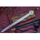 Herugrim-Inspired Fantasy Longsword – Hand-Forged Full-Tang Blade with Decorated Guard & Pommel