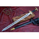 Bard-Inspired Fantasy Longsword – Hand-Forged Full-Tang Blade with Triple Fuller & Decorated Fittings
