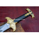 Bard-Inspired Fantasy Longsword – Hand-Forged Full-Tang Blade with Triple Fuller & Decorated Fittings