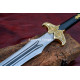 Bard-Inspired Fantasy Longsword – Hand-Forged Full-Tang Blade with Triple Fuller & Decorated Fittings