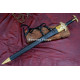 Bard-Inspired Fantasy Longsword – Hand-Forged Full-Tang Blade with Triple Fuller & Decorated Fittings