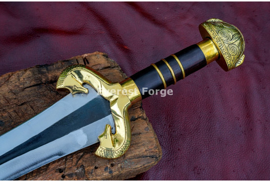 Éowyn-Inspired Fantasy Longsword – Hand-Forged Full-Tang Blade with Decorated Guard & Pommel