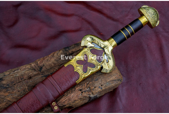 Éowyn-Inspired Fantasy Longsword – Hand-Forged Full-Tang Blade with Decorated Guard & Pommel