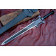 Hand-Forged Fantasy Guardian Broadsword – Full-Tang 5160 Dark Forge-Finish Blade