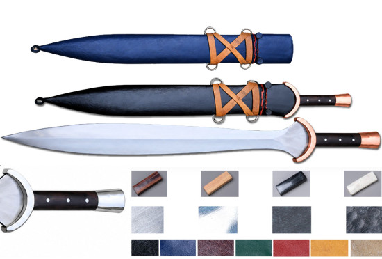 Hand-Forged Angel Wings Xiphos Sword, Configurable Build