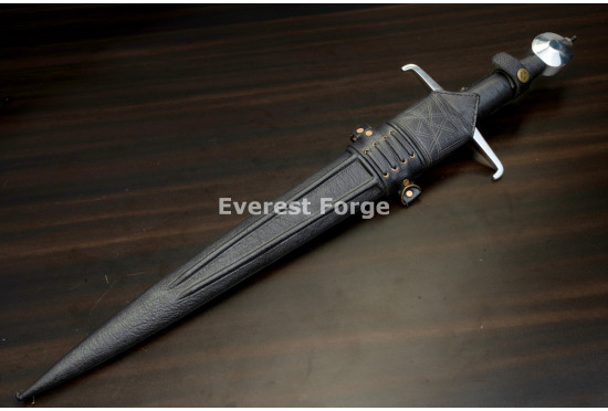 Hand-Forged Mandeville Dagger, Cross Guard