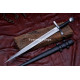 Hand-Forged Crusader Arming Sword – Full-Tang 5160 Diamond-Section Blade