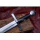 Hand-Forged Crusader Arming Sword – Full-Tang 5160 Diamond-Section Blade