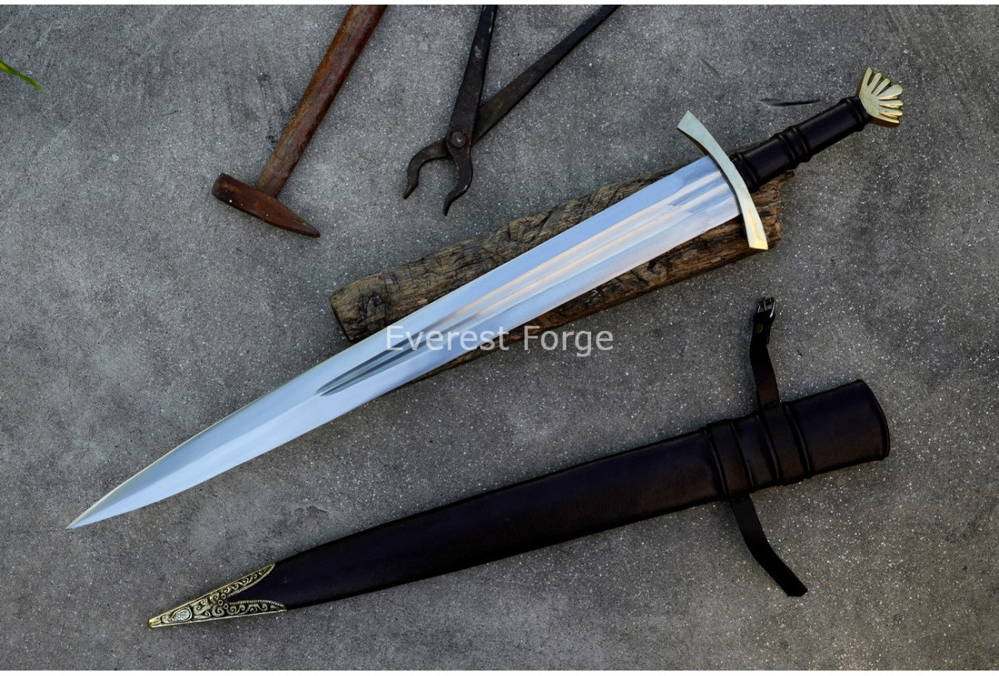 Medieval sword 26 inch hand-forged blade — Everest Forge Nepal