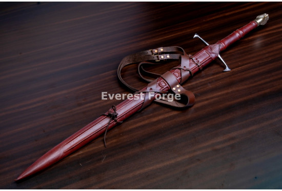 Hand-Forged Longsword, Wolf-Head Pommel