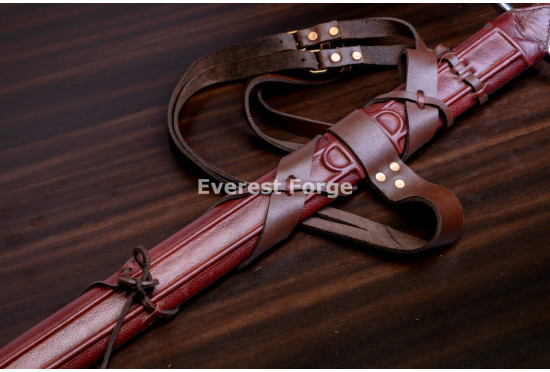 Hand-Forged Longsword, Wolf-Head Pommel