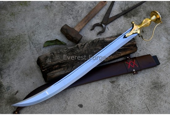 Brass hilt talwar sword